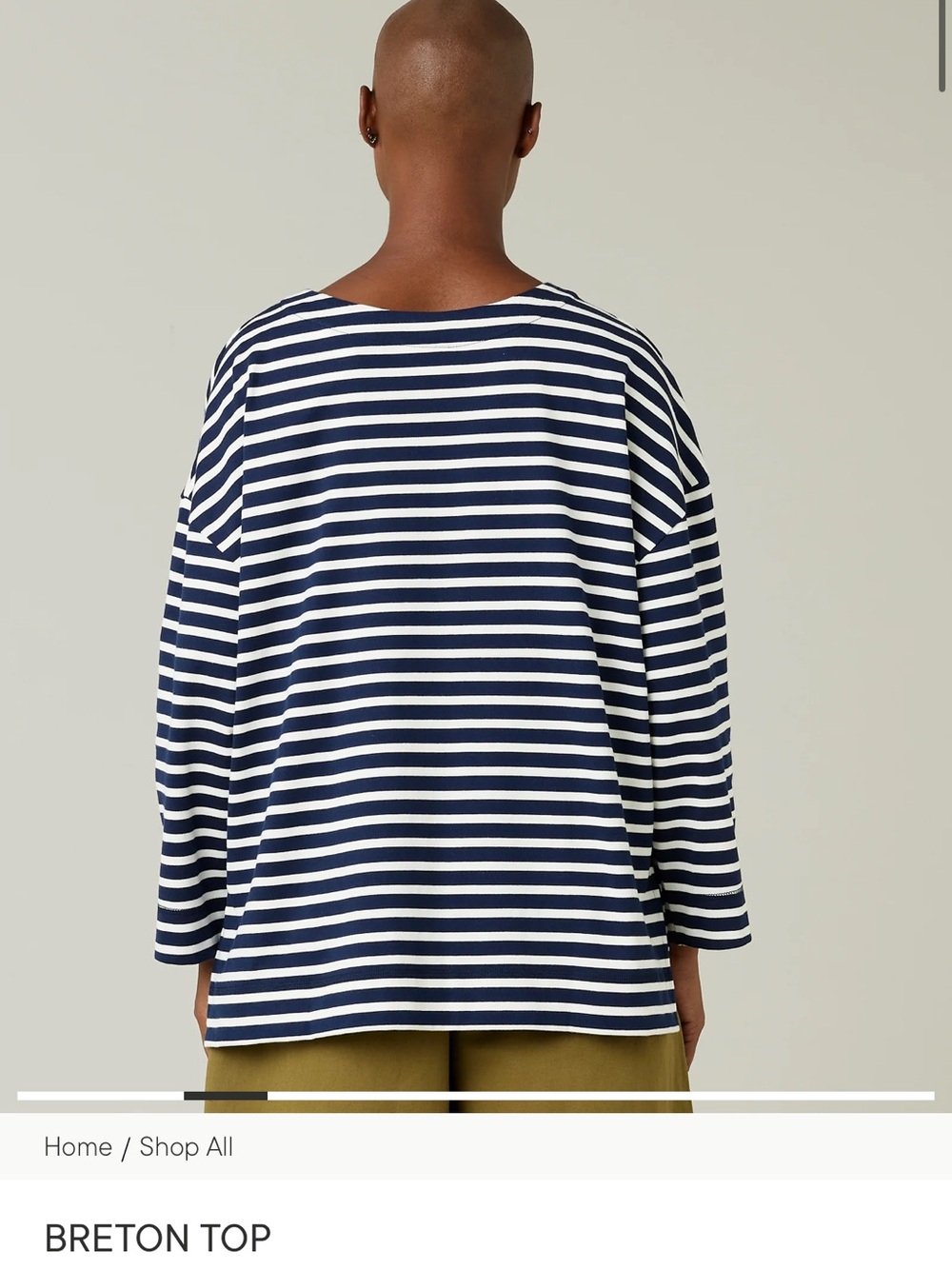 Beyond Nine Breton in Navy Ecru Stripe - Picture 4 of 8